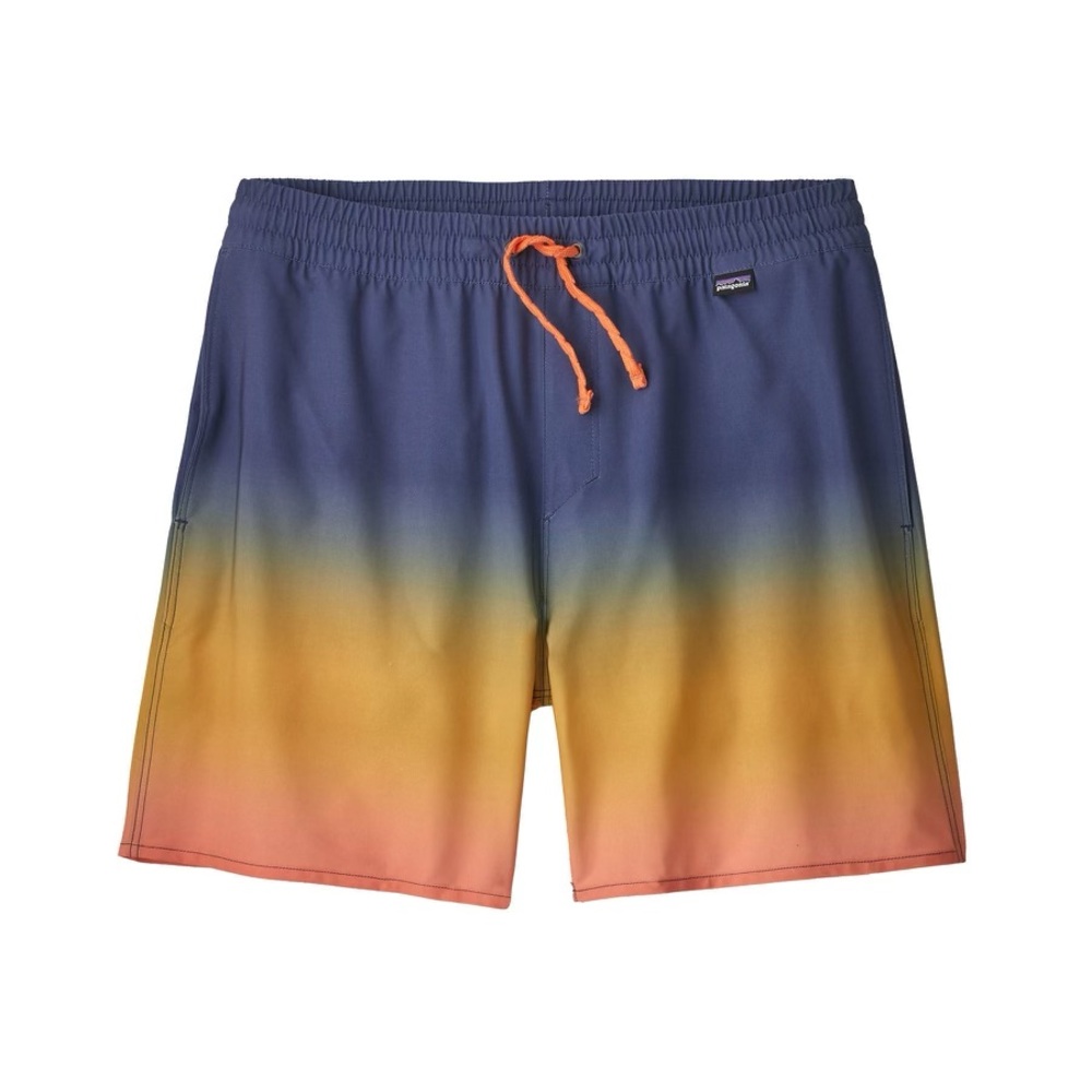 Patagonia Men Hydropeak Volley Shorts 6” Blue Yellow Outdoor Size Small camping
